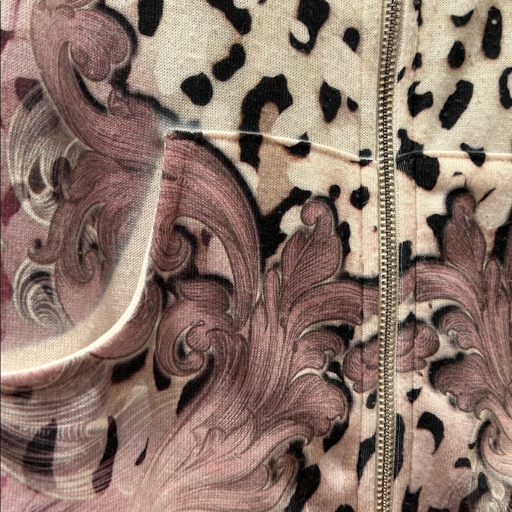 Chicos Printed full Zip-Front Women's Jacket in Black and Pink. Chico 2 medium? - Picture 8 of 12